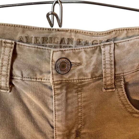 American Eagle Kick Boot Stretch Boot Leg Corduroys! Low Waist Tan Size 0 - Picture 5 of 9